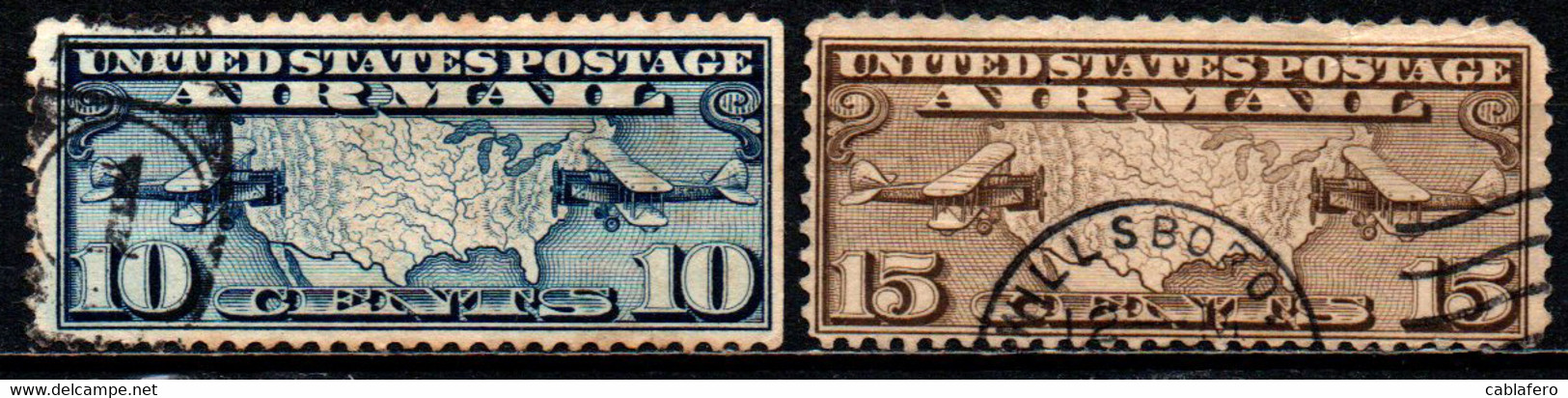 STATI UNITI - 1926 - Map Of U.S. And Two Mail Planes - USATI - 1a. 1918-1940 Gebraucht