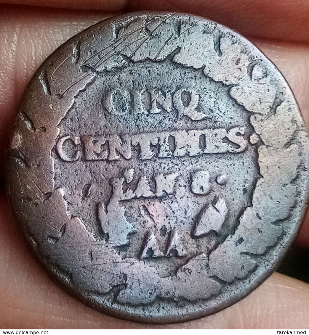 France, Dupré, 5 Centimes, 1796, Lille, B+, Gomaa - 1795-1799 Direttorio