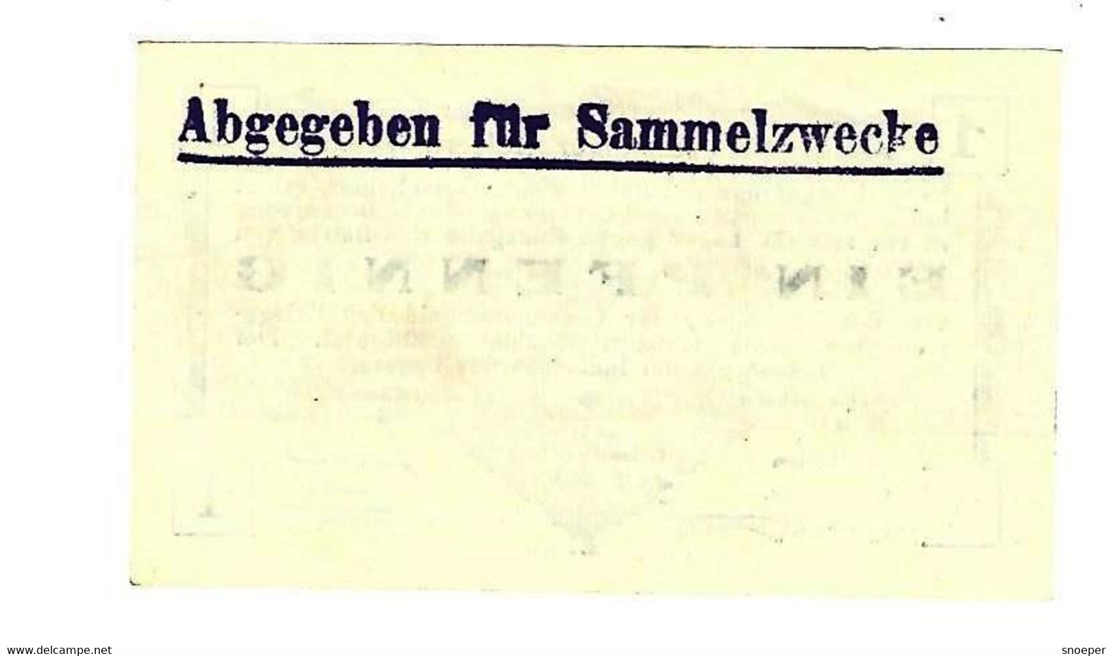 *germany Kriegsgefangenen Lager Golzern(mulde)  1 Pfennig     05.10  Unc - Other & Unclassified