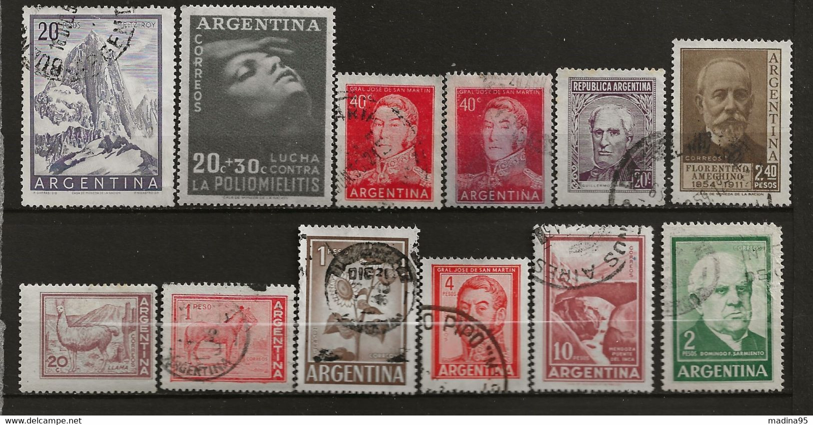 ARGENTINE: Obl., N° YT 17 à 781, Ensemble De 86 Tp Oblitérés, B - Verzamelingen & Reeksen