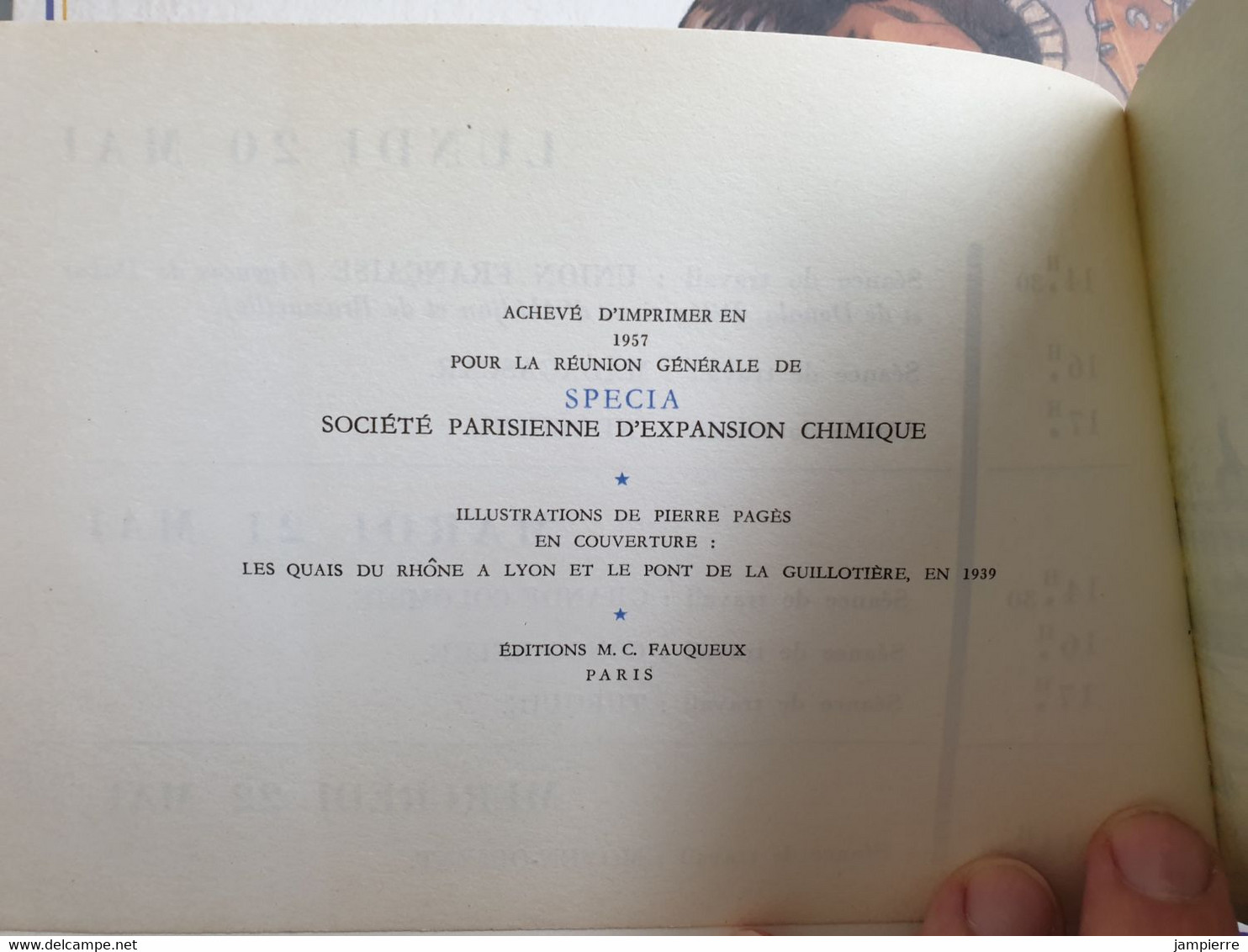 Programme De 36 Pages De La Réunion Générale De La Specia En 1957 - Programas