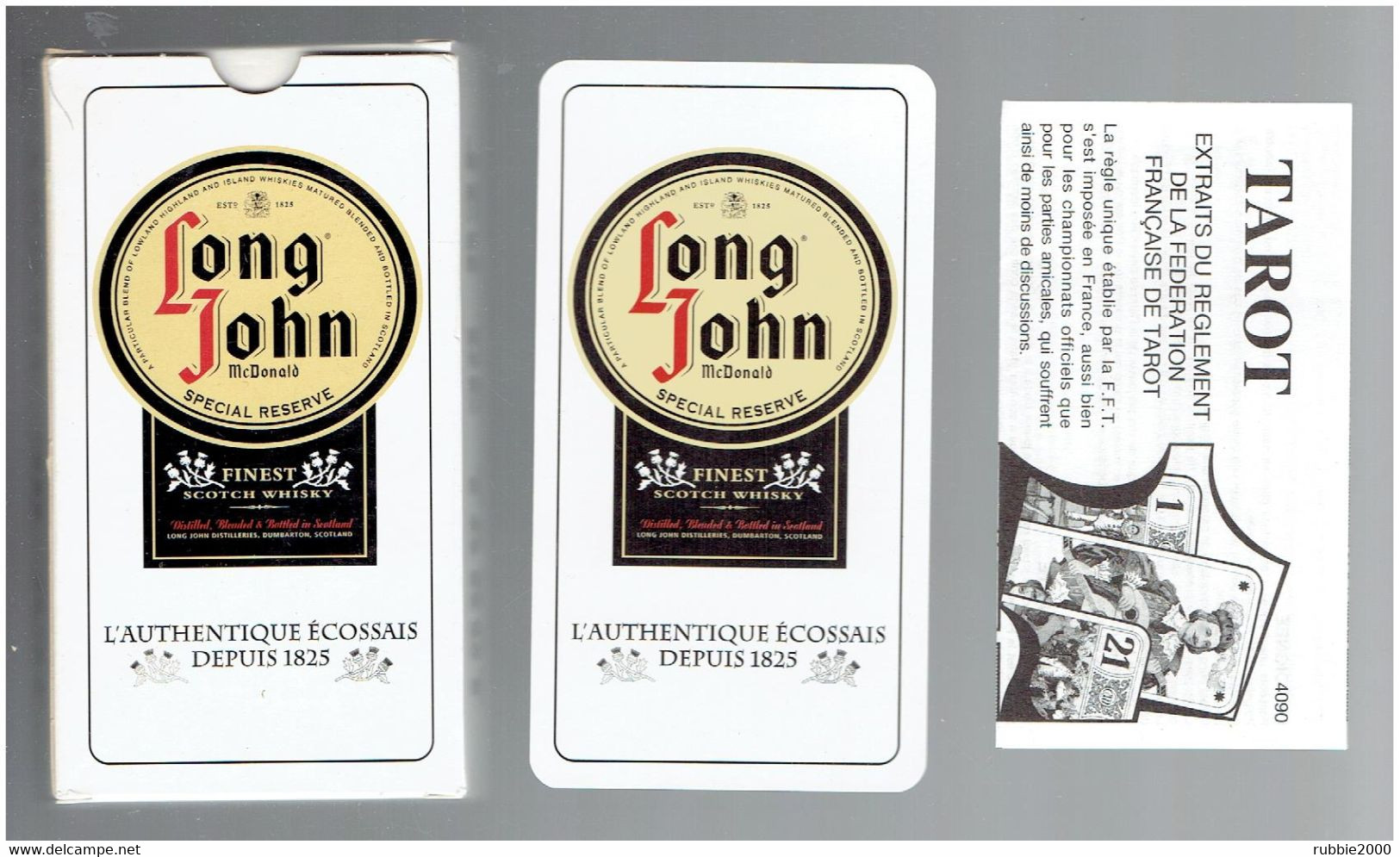 SCOTCH WHISKY LONG JOHN MC. DONALD ECOSSE JEU DE TAROT PUBLICITAIRE 78 CARTES A JOUER - Tarot