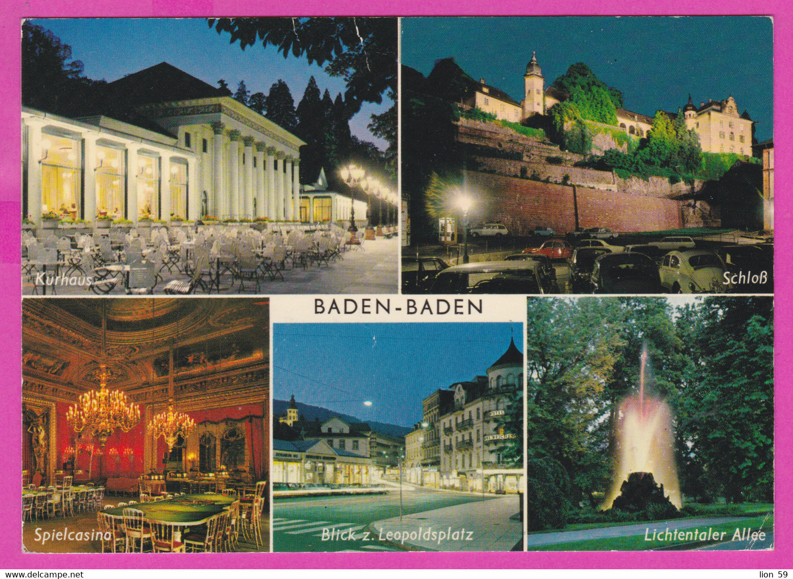 282915 / Germany - Baden-Baden - Night Schloss Blik Z. Leopoldsplatz Kurhaus Spielcasino Lichtentaler Allee PC 3263 - Casinos