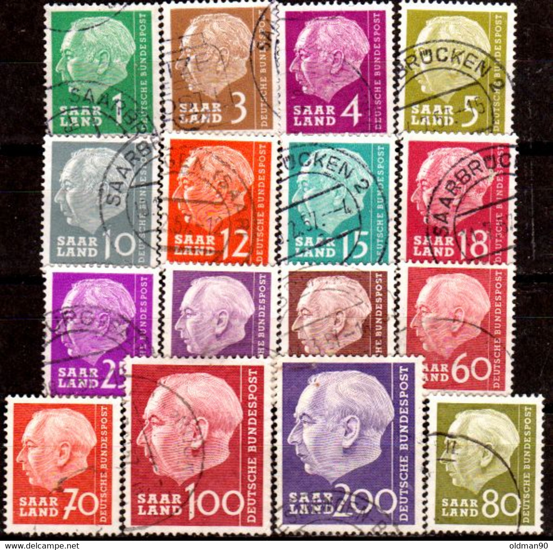 Sarre-222- Original Values Issued In 1957 (o) Used - Quality In Your Opinion. - Autres & Non Classés