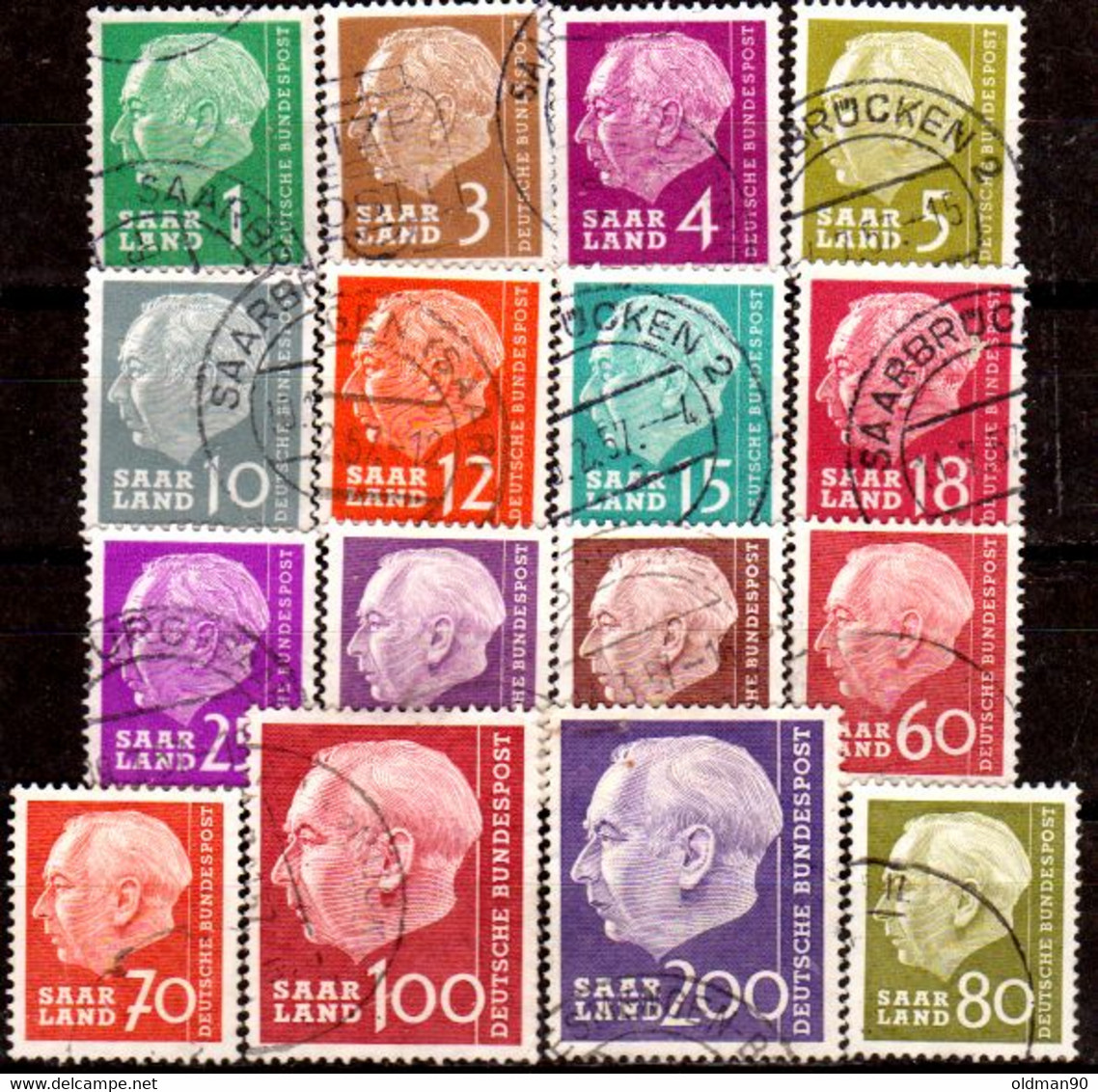 Sarre-222- Original Values Issued In 1957 (o) Used - Quality In Your Opinion. - Andere & Zonder Classificatie