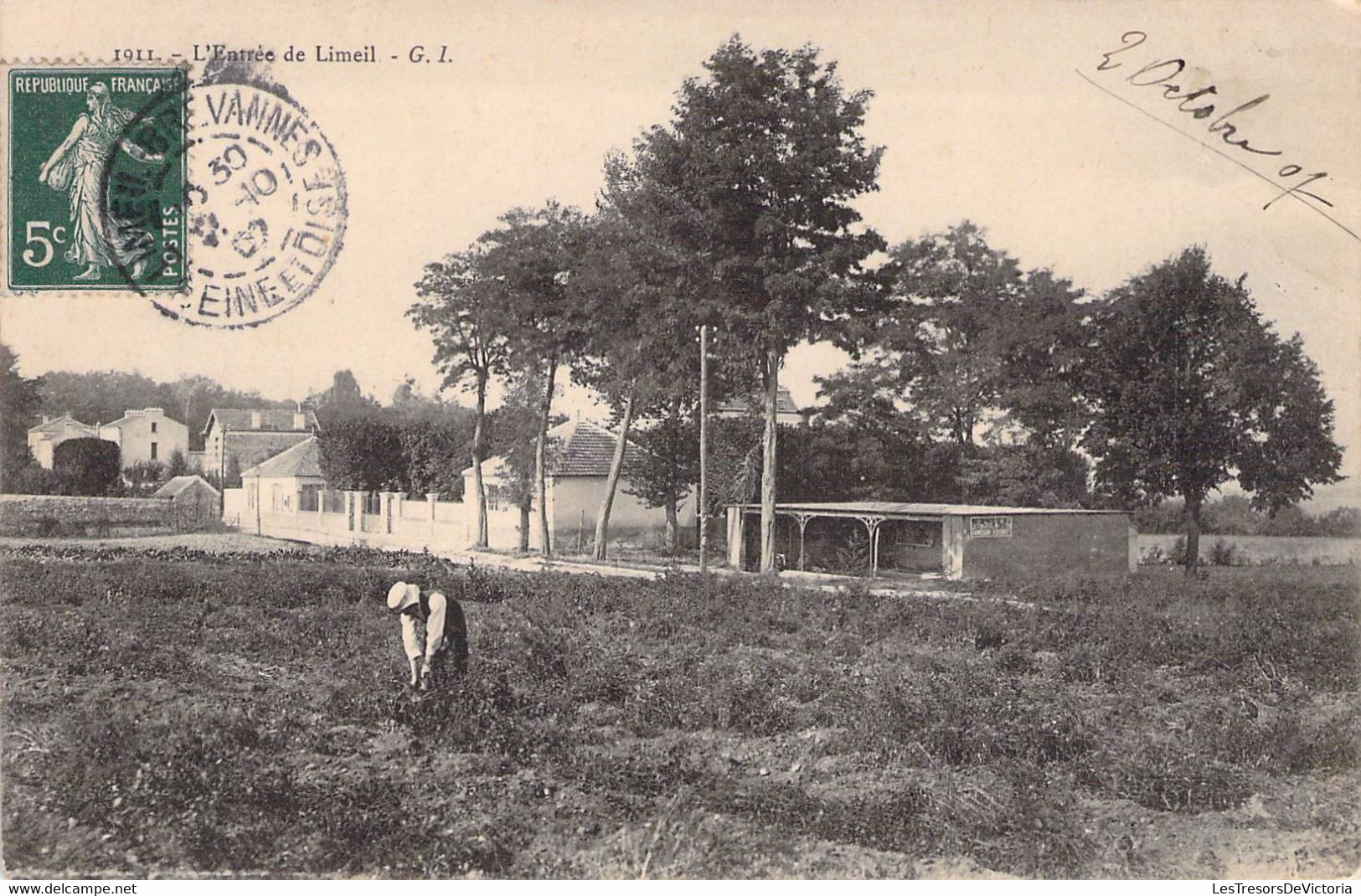 CPA - 94 - LIMEIL - L'entrée De Limeil - GI - Animée - Limeil Brevannes