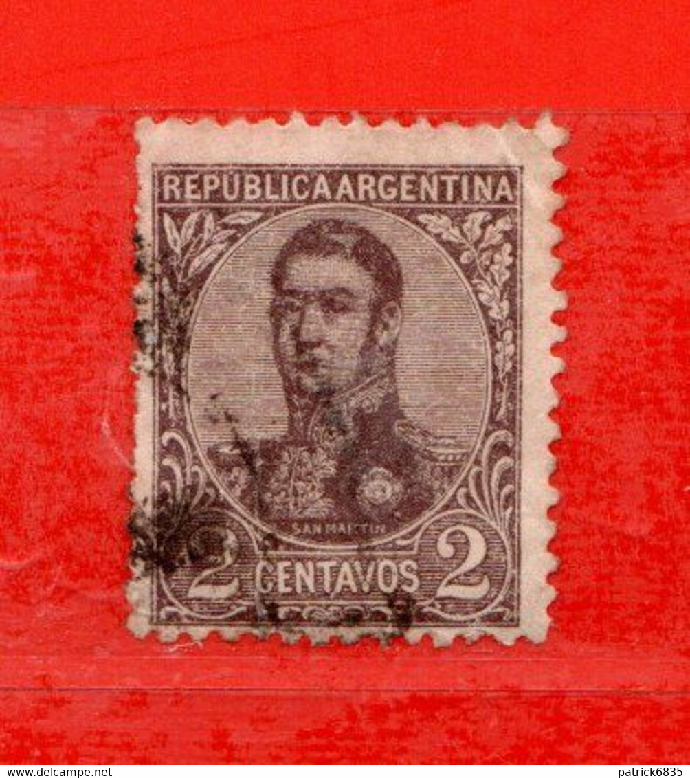 (Us.7) Argentina ° 1908-1909 - Effigie De San MARTIN.  C. 2. Yv. 134. Oblitérer. - Gebruikt