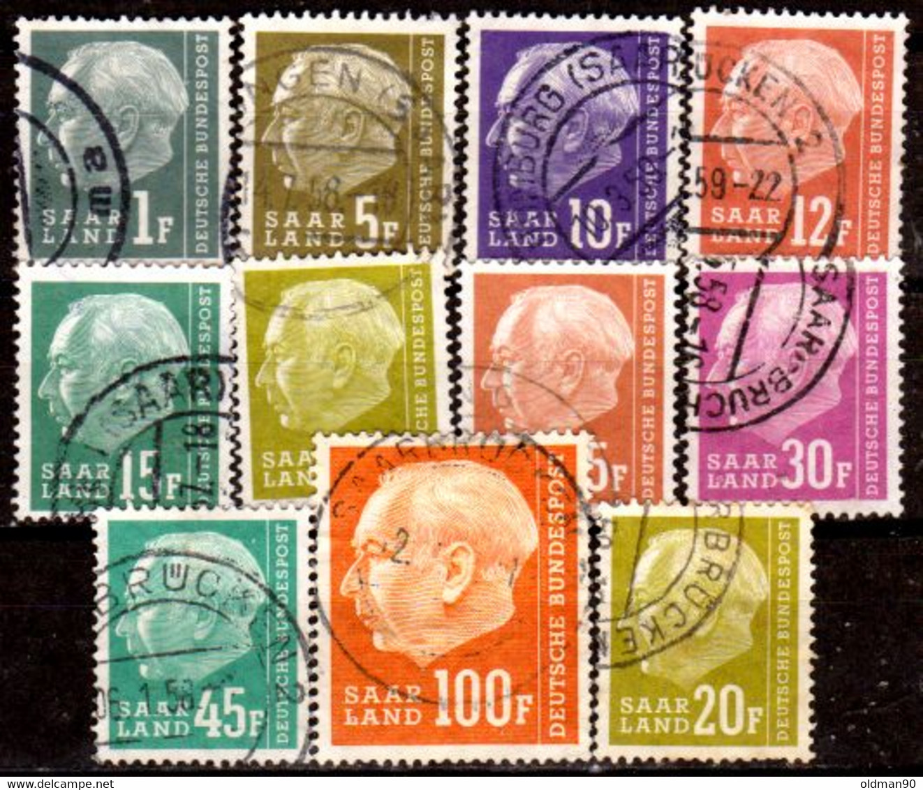 Sarre-223- Original Values Issued In 1957 (o) Used - Quality In Your Opinion. - Altri & Non Classificati