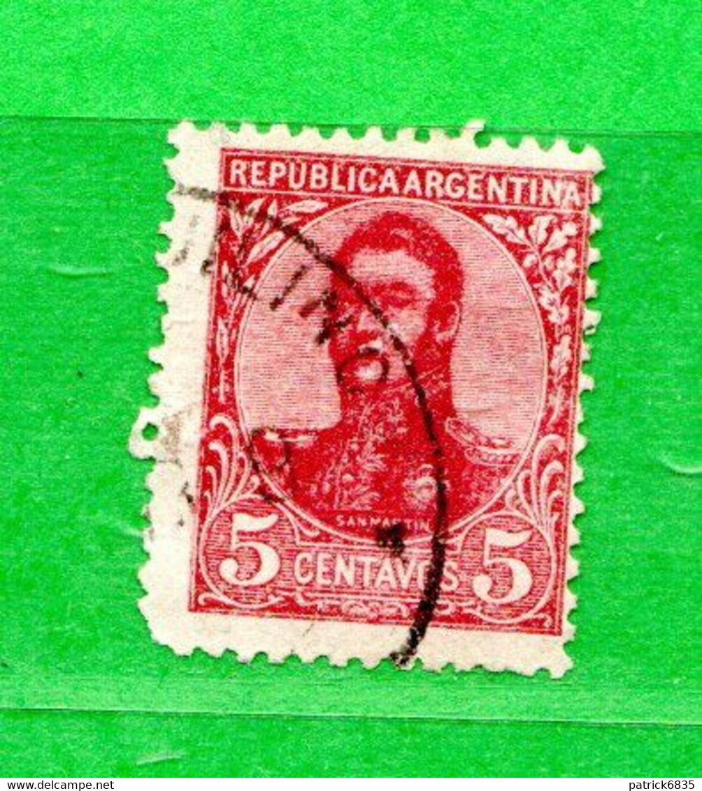 (Us.7) Argentina ° 1908-1909 - Effigie De San MARTIN.  C. 5. Yv. 137. Oblitérer. - Oblitérés