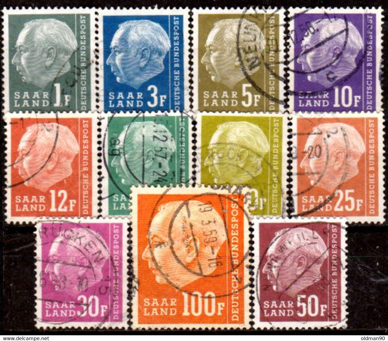 Sarre-224- Original Values Issued In 1957 (o) Used - Quality In Your Opinion. - Sonstige & Ohne Zuordnung