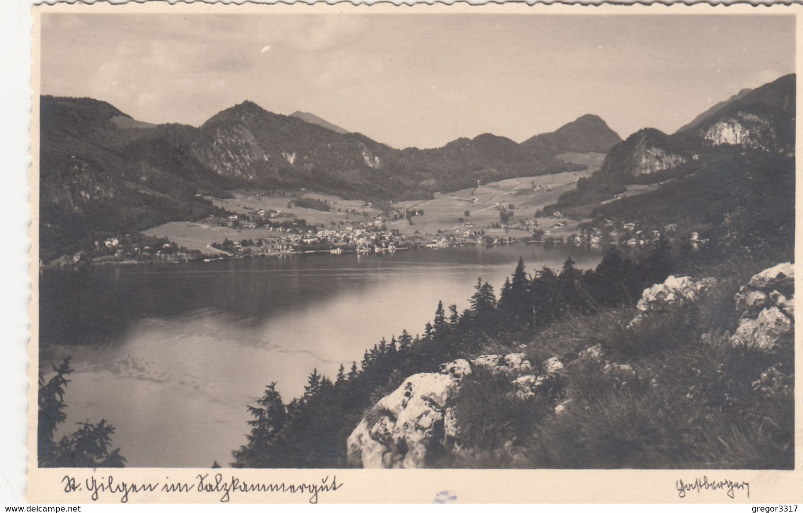B9202) ST. GILGEN Im Salzkammergut - Blick Von Felsigem Gelände Auf See - Gastberger 17.5.1939 - St. Gilgen