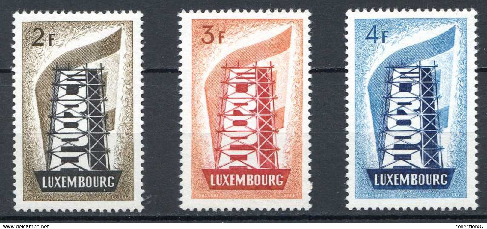 LUXEMBOURG > N° 514 à 516 ⭐⭐ Neuf Luxe MNH ⭐⭐ Cat 450 € - EUROPA < Construction De L'Europe - 1956