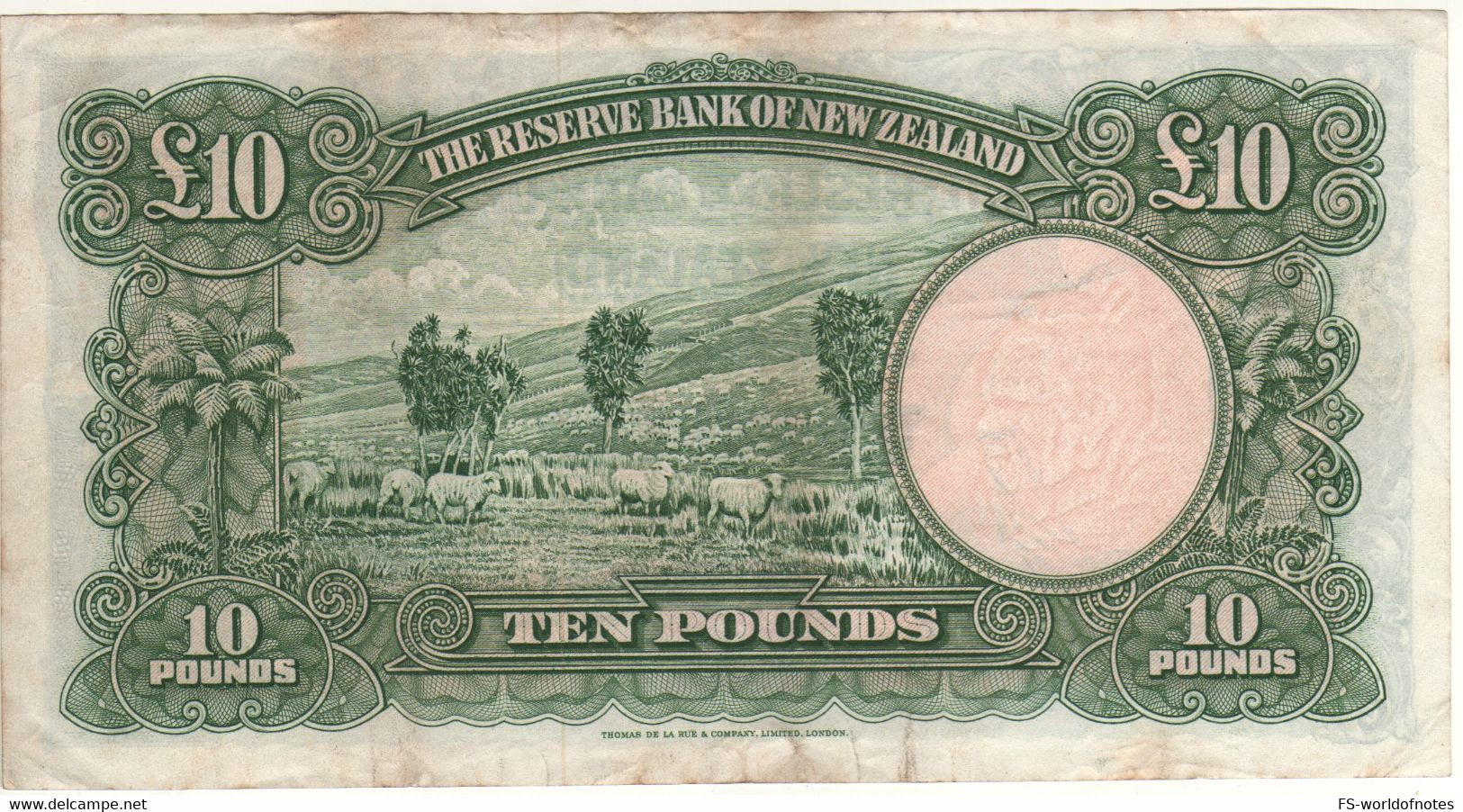 NEW ZEALAND   10 Pounds   P151d   ( ND  19687   Captain Cook + Sheep At Back )    Sign.  Fleming - Nueva Zelandía