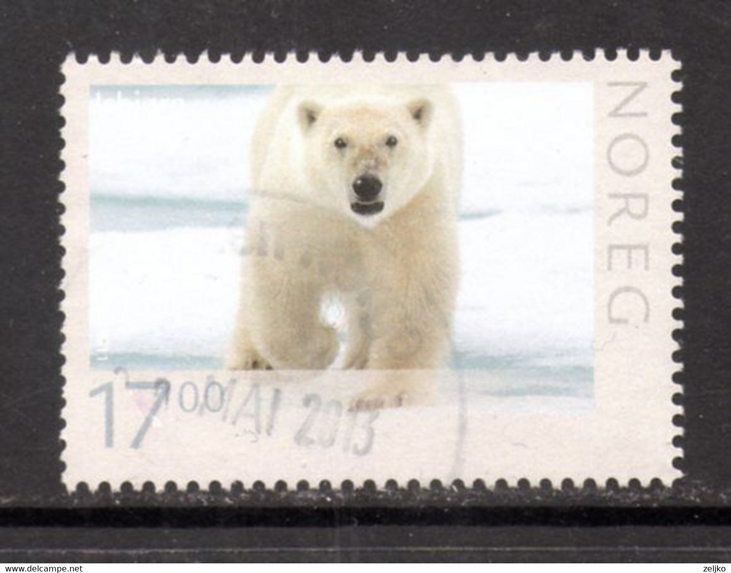 Norway, Used, 2011, Polar Bear - Oblitérés