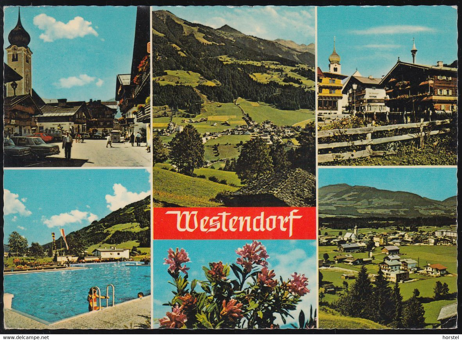 Austria - 6363 Westendorf - Alte Ansichten - Freibad - Kirche - Hauptsraße - Cars - Nice Stamp - Brixen Im Thale