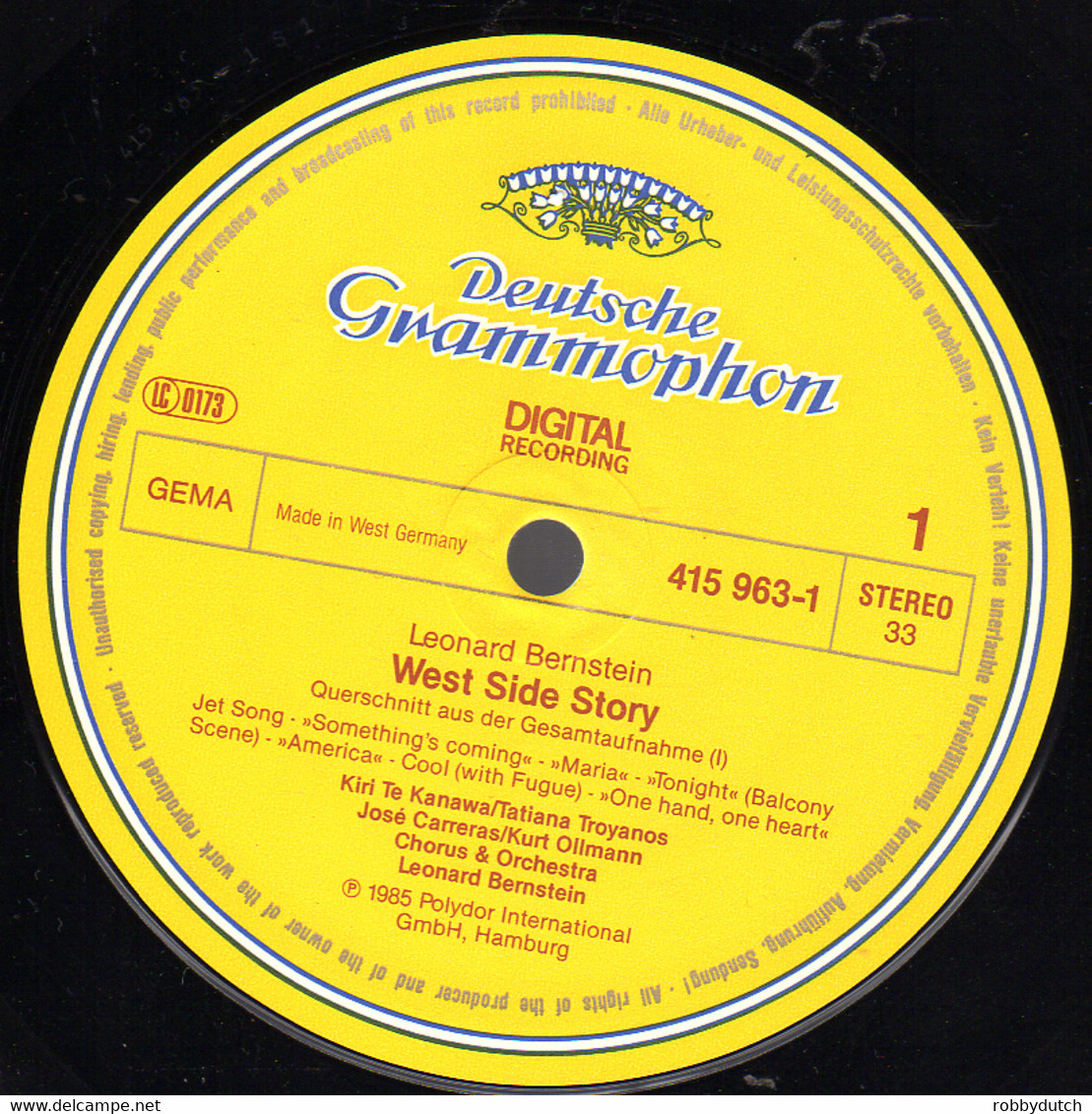 * LP * (Die Neue) WEST SIDE STORY - LEONARD BERNSTEIN (Germany 1985 EX-!!) - Musicales