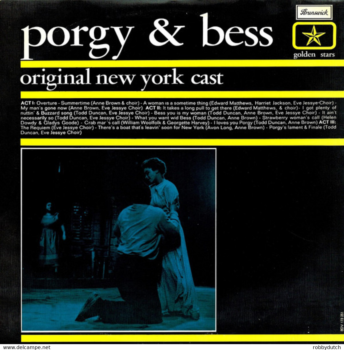 * LP * Gershwin - PORGY & BESS - ORIGINAL NEW YORK CAST - Musicales