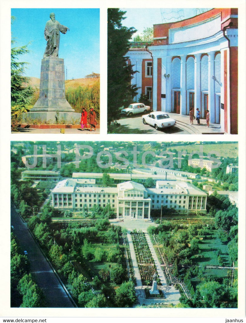 Dushanbe - Monument To The Poet Abu Abdullakh Rudaki - Agricultural Institute Car Volga 1974 - Tajikistan USSR - Unused - Tadschikistan