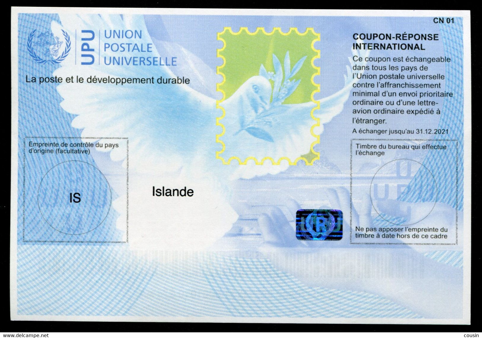 ISLANDE  International Reply Coupon / Coupon Réponse International - Ganzsachen