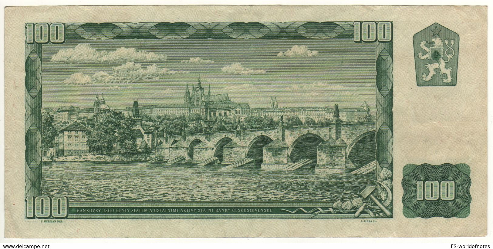 SLOVAKIA   100 Korun  P17c    (Worker, Peasant Woman + Hradčany And Charles Bridge ) - Slowakei