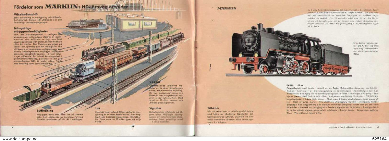 Catalogue MÄRKLIN 1956 Spär HO 1/87 Swedish Edition DEFEKT - NO COVER - En Suédois - Ohne Zuordnung