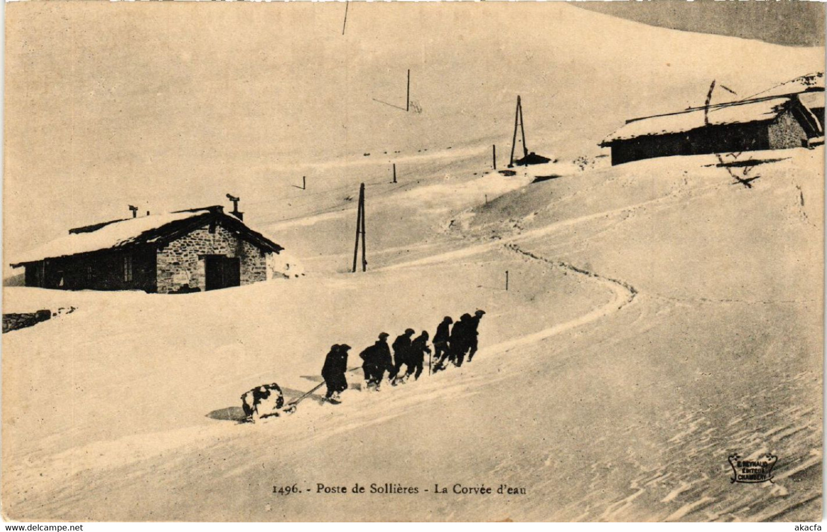 CPA Poste De SOLLIERES - La Corvée D'eau (438539) - Val Cenis