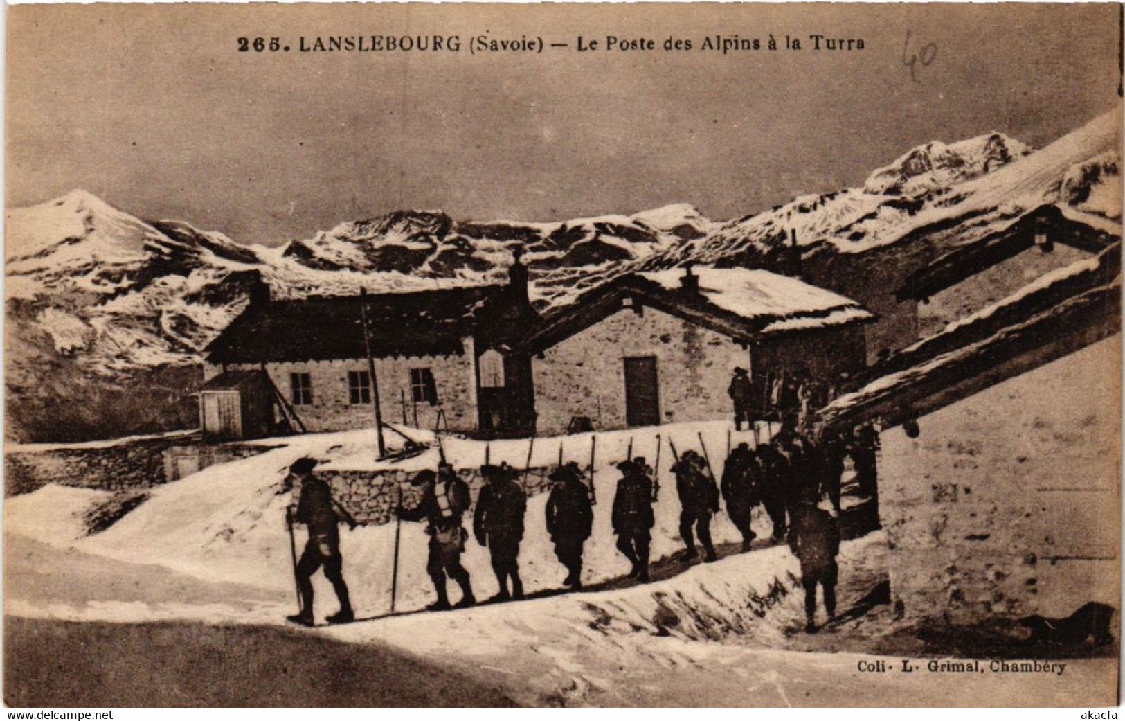 CPA LANSLEBOURG - Le Poste Des Alpins A La Turra (438548) - Val Cenis