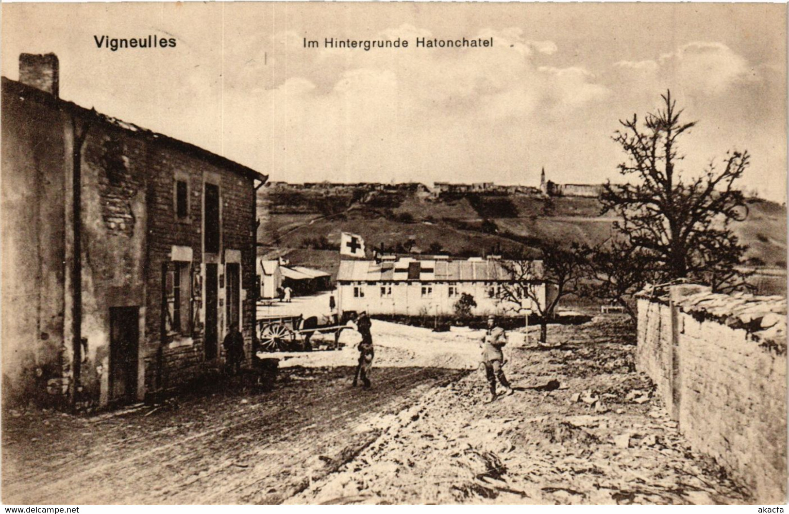 CPA VIGNEULLES - Im Hintergrunde Hatonchatel (432345) - Vigneulles Les Hattonchatel