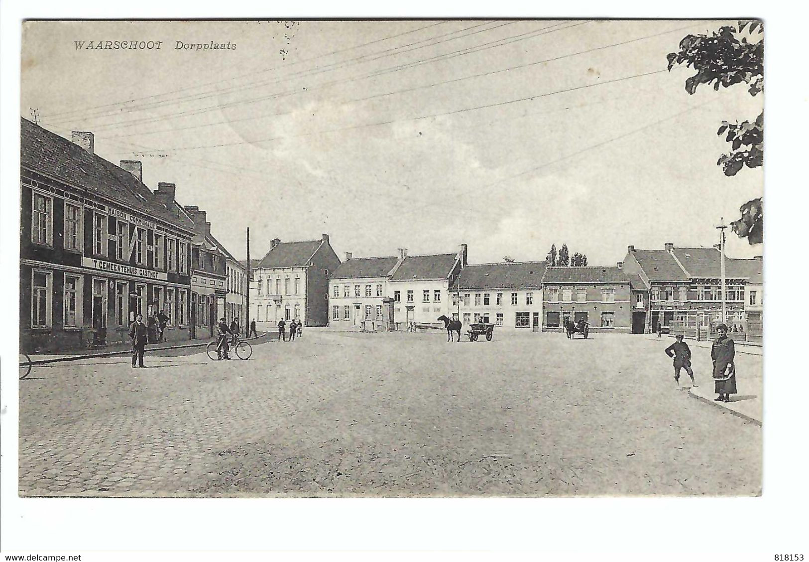 WAARSCHOOT  Dorpplaats 1919 - Waarschoot