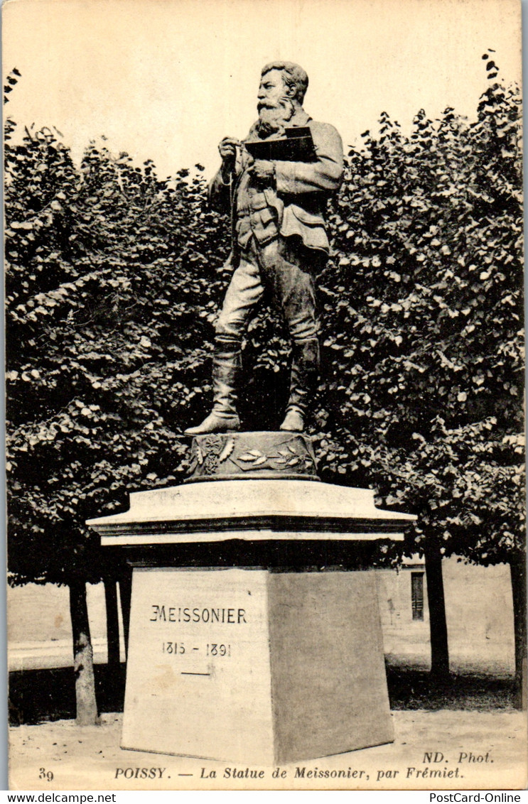 37538 - Frankreich - Poissy , La Statue De Meissonier , Par Fremiet - Nicht Gelaufen - Poissy
