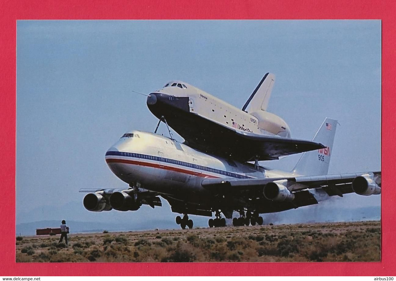 BELLE PHOTO REPRODUCTION AVION PLANE FLUGZEUG - USA BOEING 747 NASA NAVETTE SPACIALE - SPACE SHUTTLE - Luchtvaart