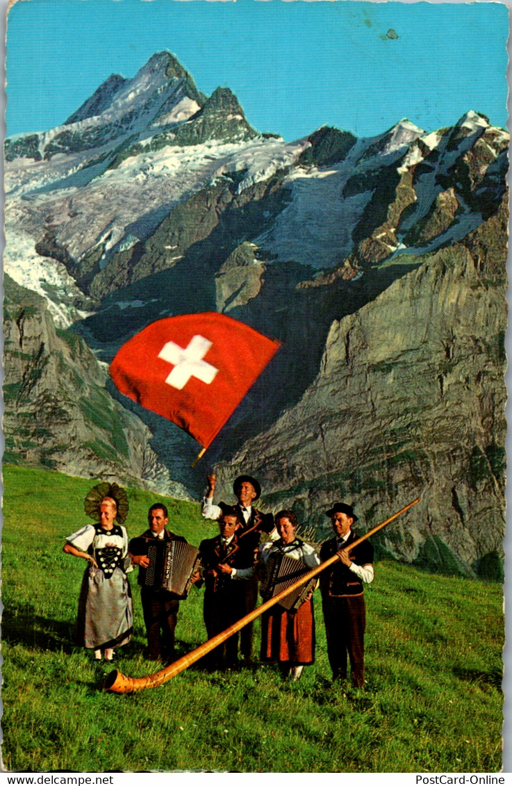 37787 - Schweiz - First Schreckhorn , Kapelle Balmer Buebe , Wilderswil , Alphorn - Gelaufen - Wilderswil