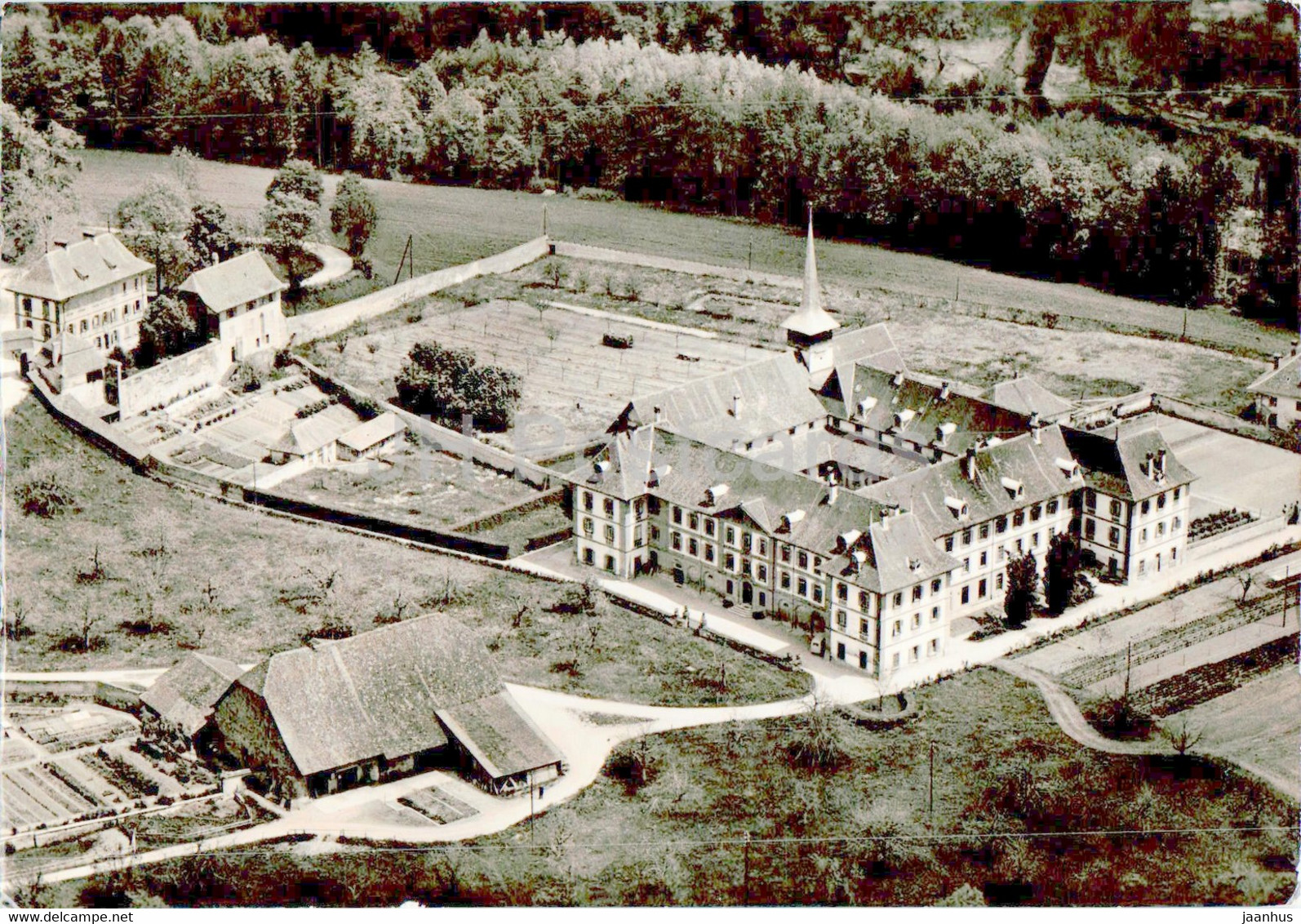 Abbaye D'Hauterive - Vue Aerienne - 1 - Old Postcard - Switzerland - Unused - Hauterive