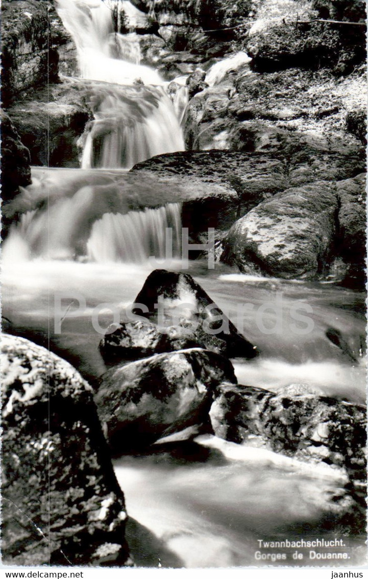 Twannbachschlucht - Gorges De Douanne - Waterfall - 303 - Old Postcard - Switzerland - Unused - Douanne-Daucher