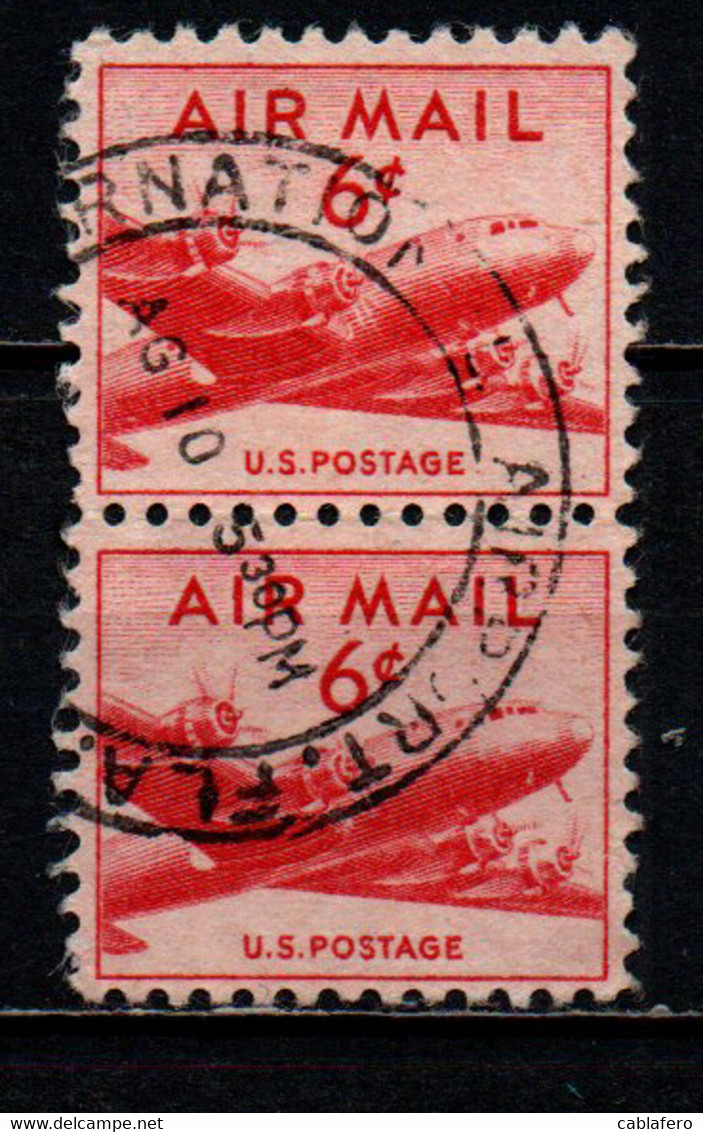 STATI UNITI - 1949 - DC-4 Skymaster - Small - Couple - 6 C. - USATI - 2a. 1941-1960 Used