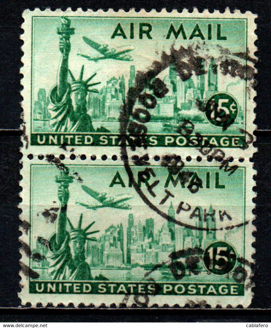 STATI UNITI - 1947 - Statue Of Liberty And New York Skyline - USATI - 2a. 1941-1960 Used