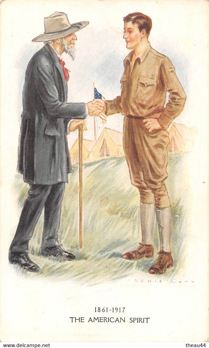 ¤¤  -  Illustrateur " Archie GUNN "  -  Soldat Américain  - Homme  -  1861-1917  -  The Américan Spirit    -  ¤¤ - Gunn