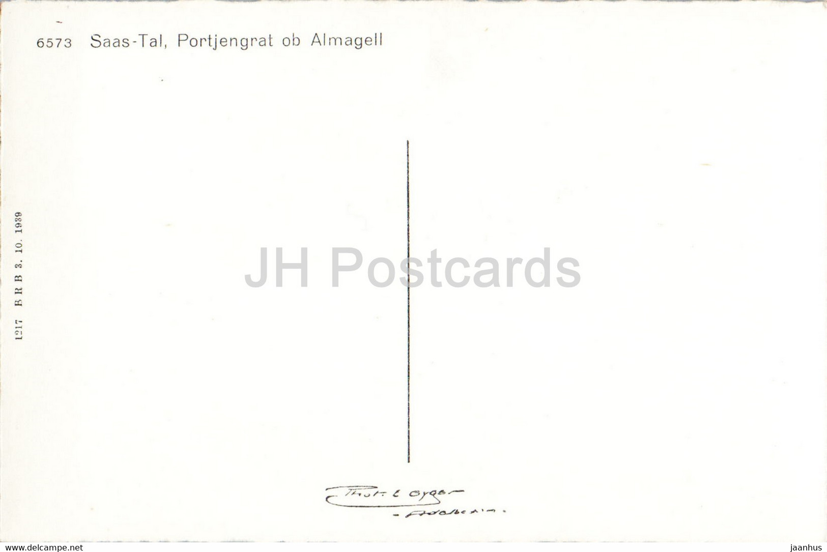 Saas Tal - Portjengrat Ob Almagell - 6573 - Old Postcard - Switzerland - Unused - Saas-Almagell