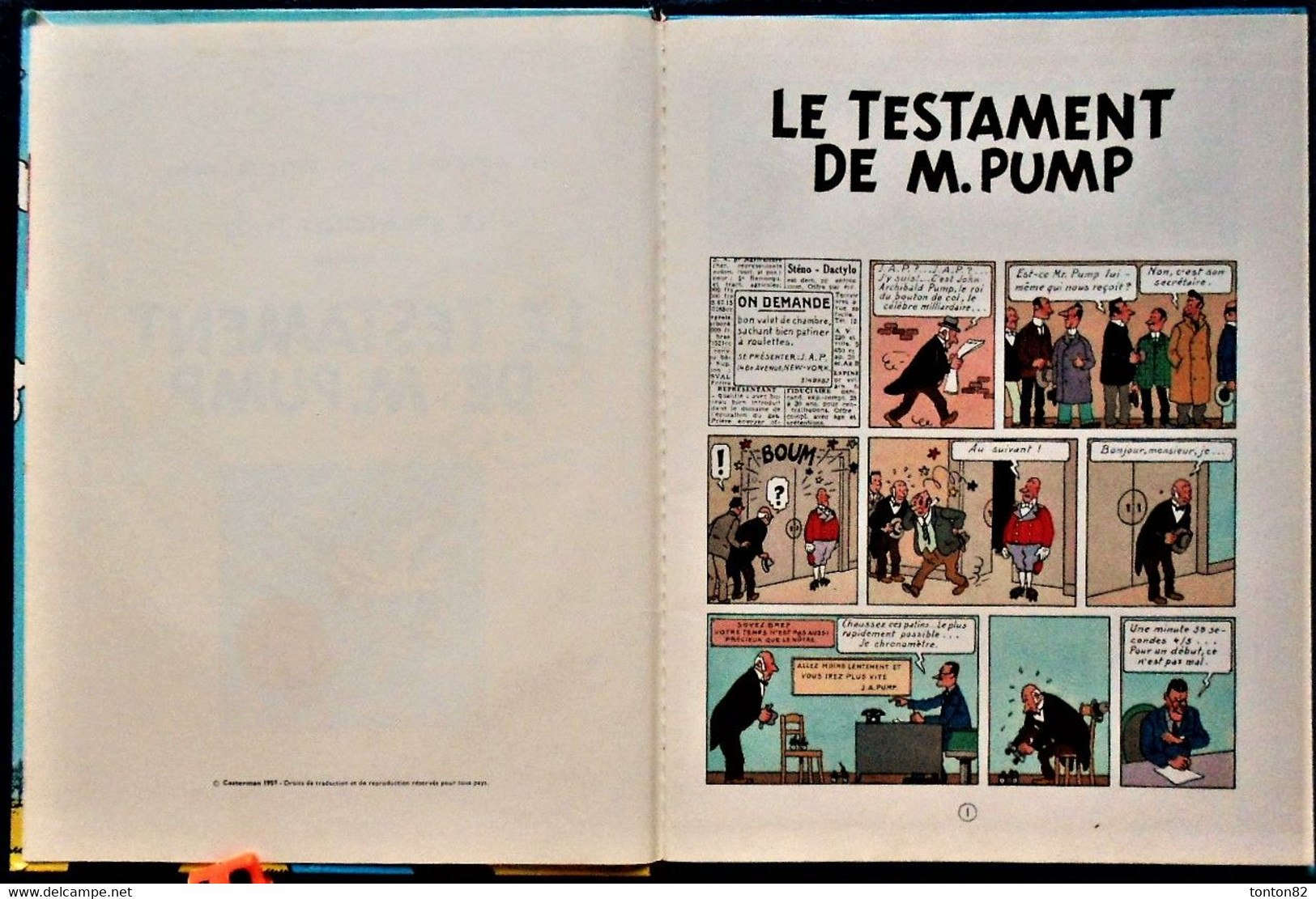 Hergé - Le Stratonef H. 22 / 1er épisode - " Le Testament De M. Pump " - Les Aventures De Jo, Zette Et Jocko - ( 1966 ) - Jo, Zette & Jocko