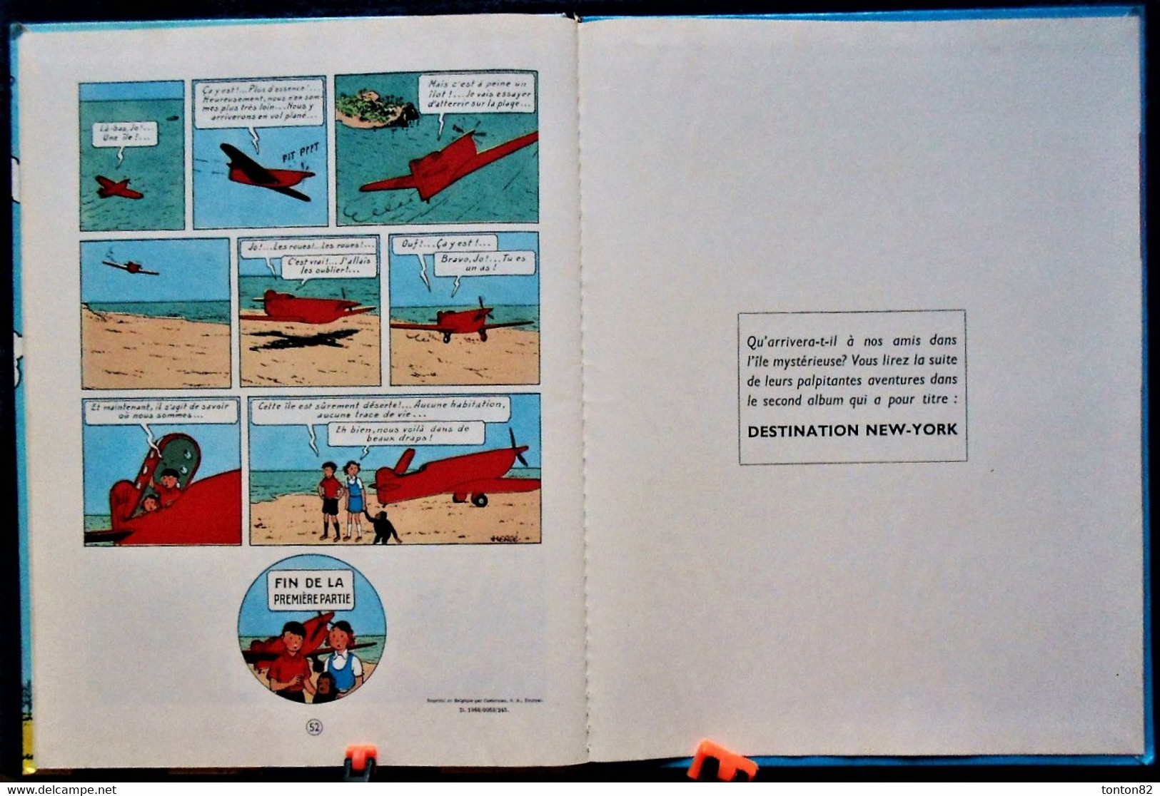 Hergé - Le Stratonef H. 22 / 1er épisode - " Le testament de M. Pump " - Les Aventures de Jo, Zette et Jocko - ( 1966 )