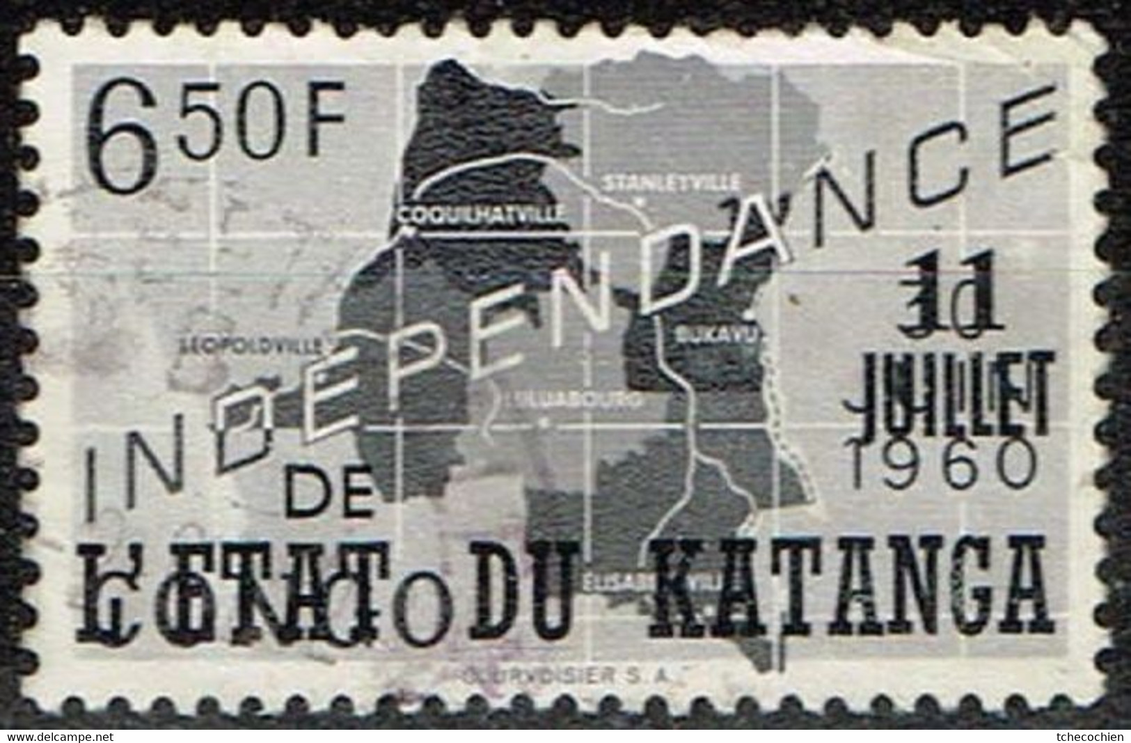 Katanga - 1960 - Y&T N° 47, Oblitéré - Katanga