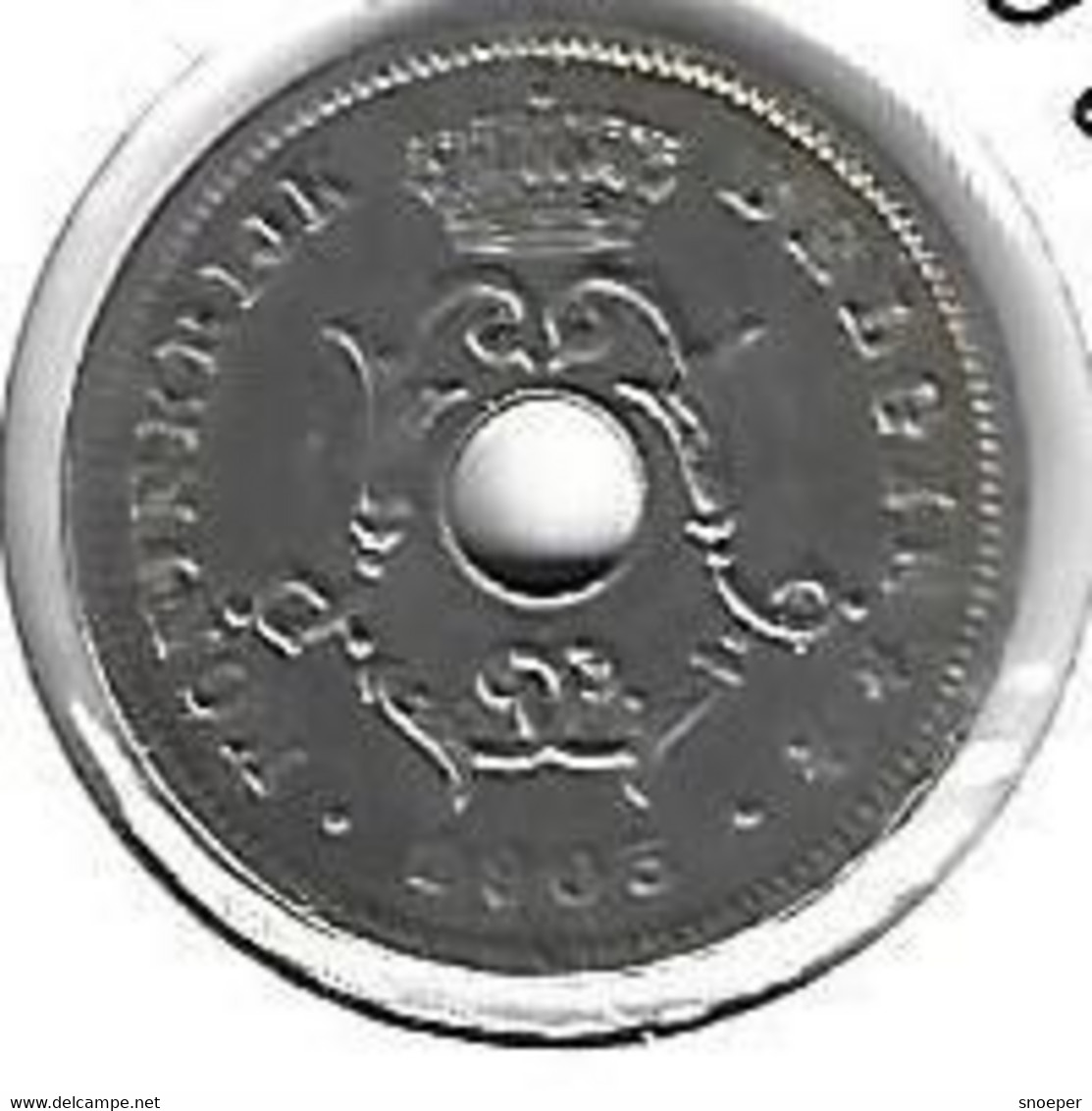 *belguim 10 Centimes  Leopold  II  1903 Dutch  VF+ - 10 Cent