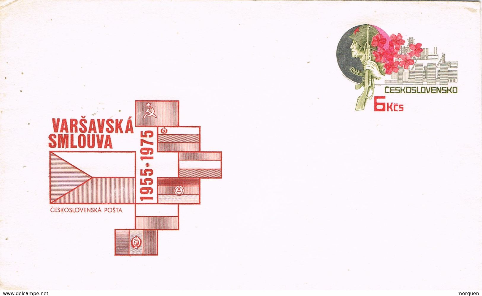 47367. Entero Postal CHECOSLOVAQUIA 1975. PACTO De VARSOVIA 20 Aniversario - Covers