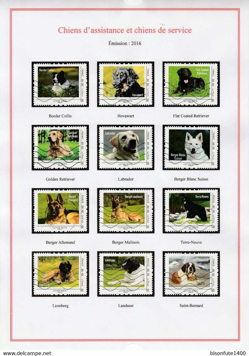 Série Complète Collector 2016 : Chiens D'assistance Et Chiens De Service, Vendue Avec Sa Feuille De Présent ( V Ph ). - Collectors