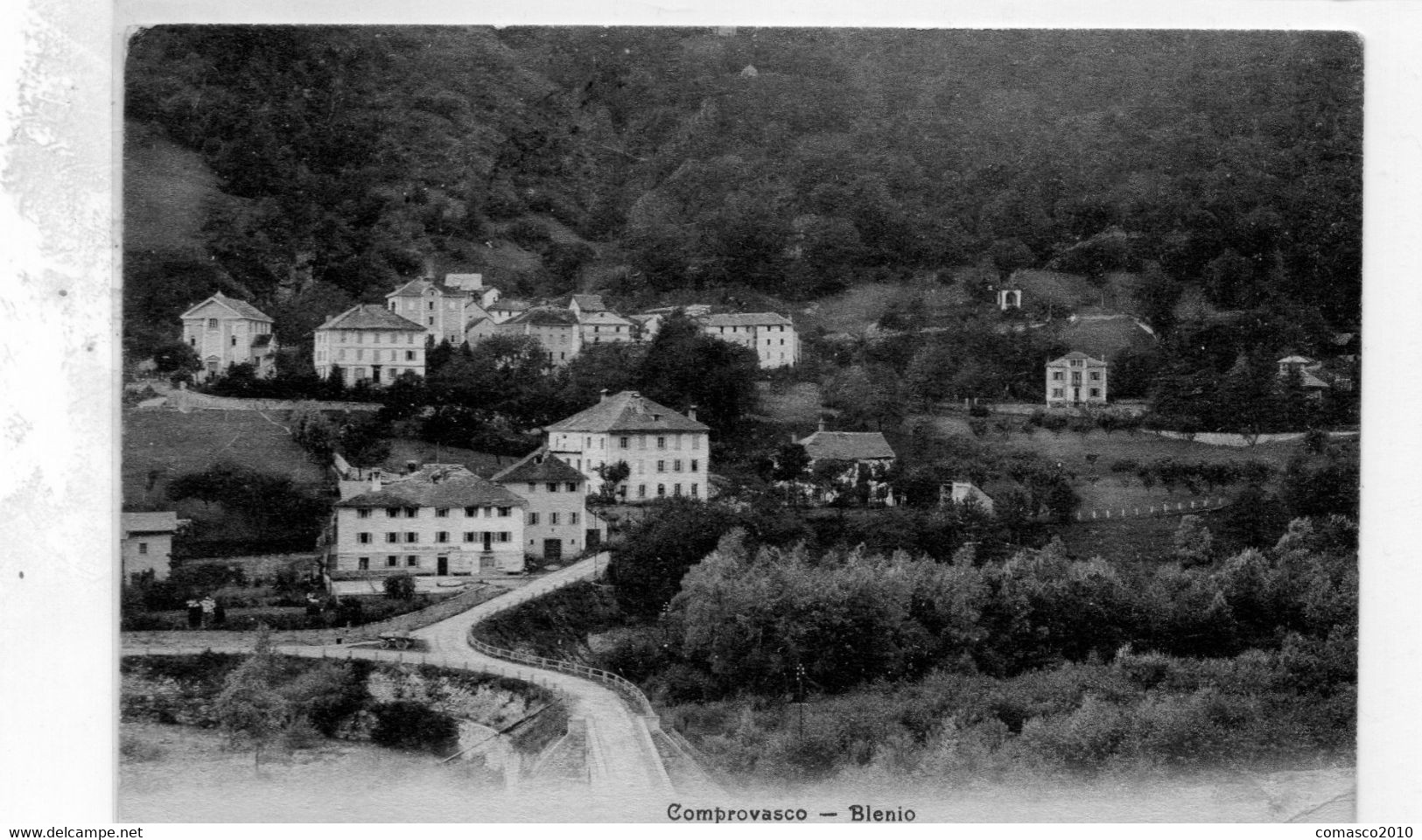 CARTOLINA DI COMPROVASCO BLENIO BEL PANORAMA VIAGGIATA NEL 1910 - Blenio