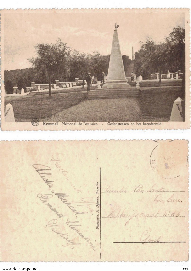 Kemmel  Heuvelland   Mémorial De L'ossuaire  Gedenkteeken Op Het Beenderveld - Heuvelland