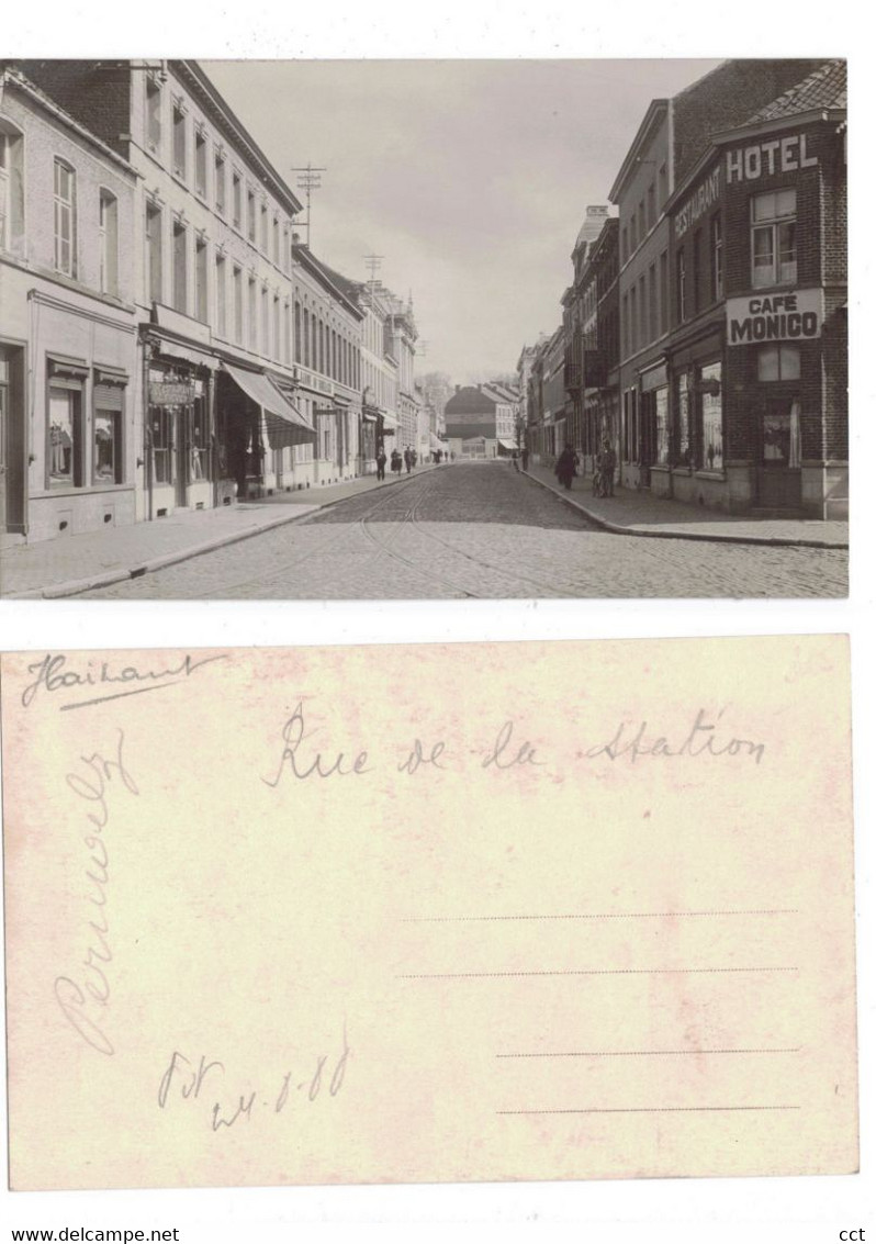 Péruwelz  CARTE PHOTO - MERE  Rue De La Station   (Café Monico) - Péruwelz