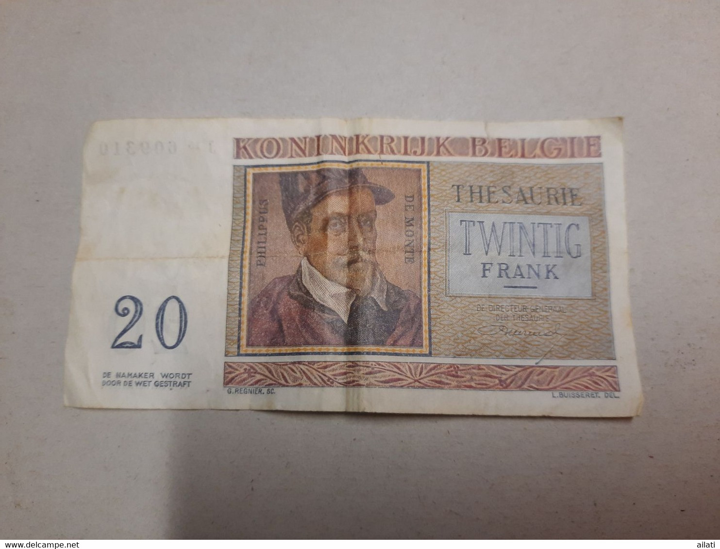 Un Billet De 20 Francs Belges - Other & Unclassified