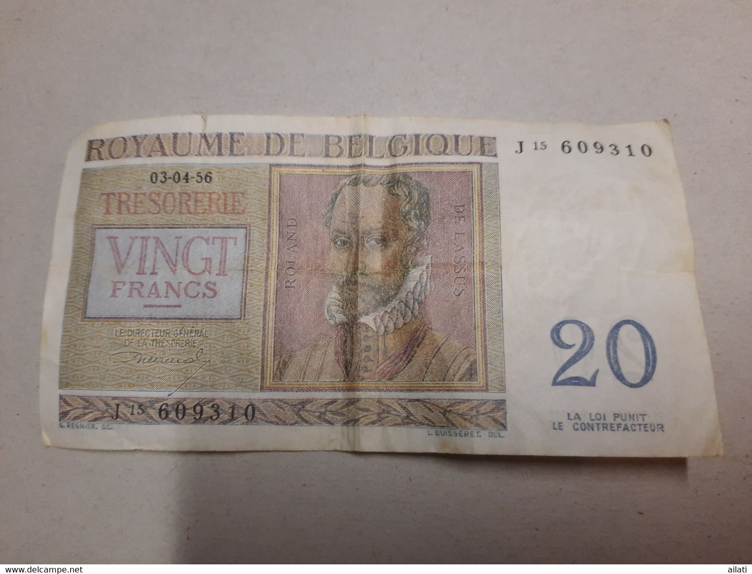 Un Billet De 20 Francs Belges - Autres & Non Classés