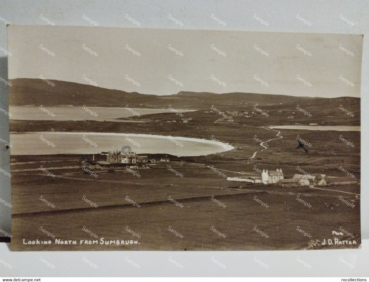 UK Scotland LOOKING NORTH FROM SUMBRUGH. Photo: J.D. Rattar - Lerwick.  See On The Back - Shetland